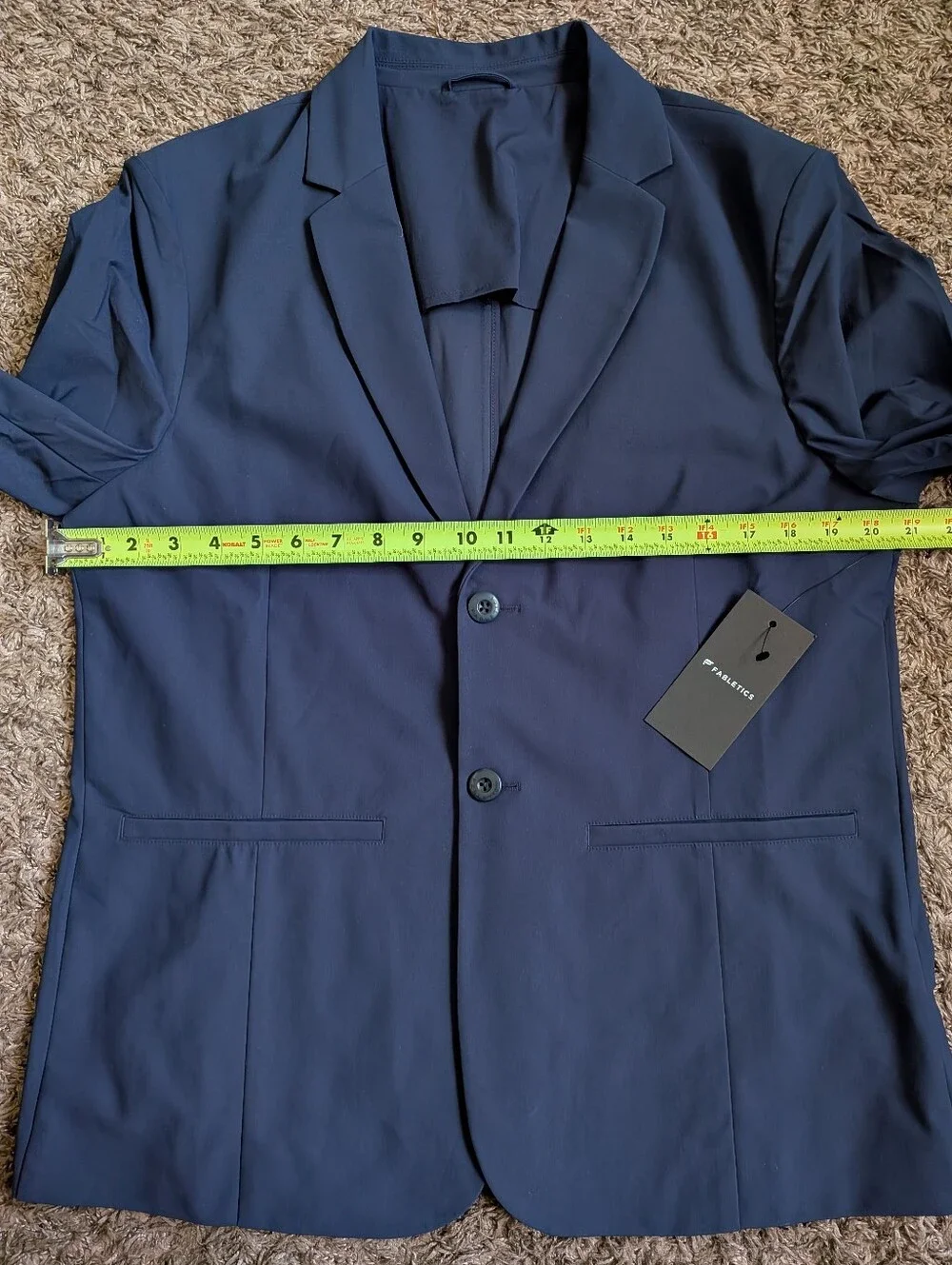NWT Fabletics Navy The Don Blazer 2-Button Jacket Men's M